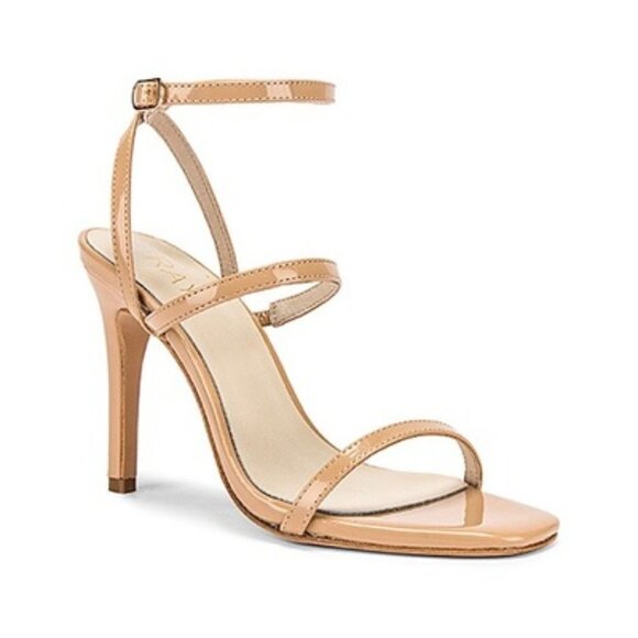 Raye Classic Nude Tan Strappy Sandal Heels Size 10 - Picture 13 of 13